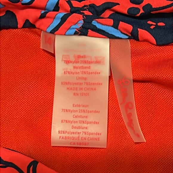 Lilly Pulitzer Trey bikini bottom in Ruby Red Heron My Own Size 14 - Picture 4 of 4